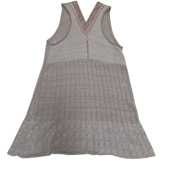 Free People Beige Sleeveless Dress with Sequin Accent - Picture 2 of 5